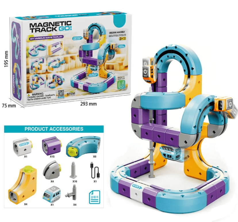 Pista Magnetica Armable Con Auto Recargable